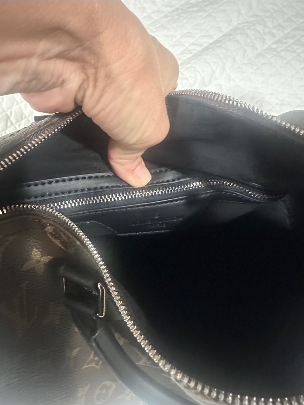 Monogram Canvas Satchel with Black Trim - Picture 6 of 7